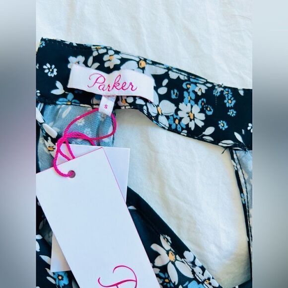 PARKER NWT Cold Shoulder Floral Print Shift Dress style p8e4228pgp Size Small - Picture 10 of 12